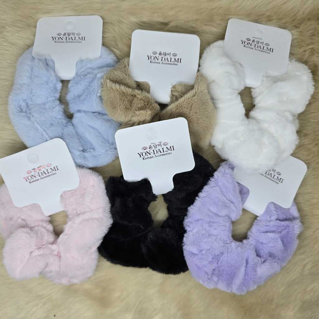 ผม PIGMENT SCRUNCHIE FUR ผู้หญิงผม PIGMENT ผู้หญิง HIJAB PIGMENT ผู้หญิง VEIL PIGMENT เกาหลี PIGMENT