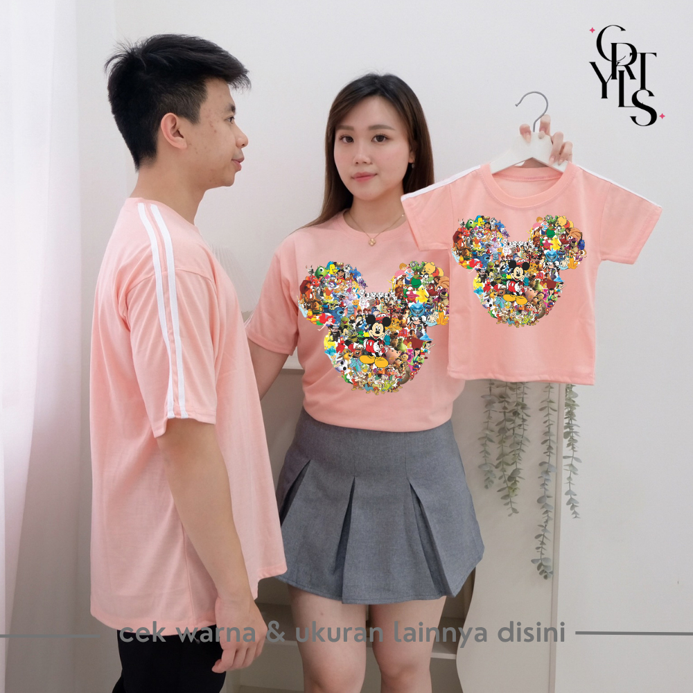 Carotyles MK GROUP คู่ครอบครัวหญิงชายแขนสั้นเสื้อยืด Tops