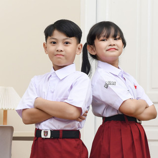 Riska Seragam sekolah Kemeja SD Panjang Pendek