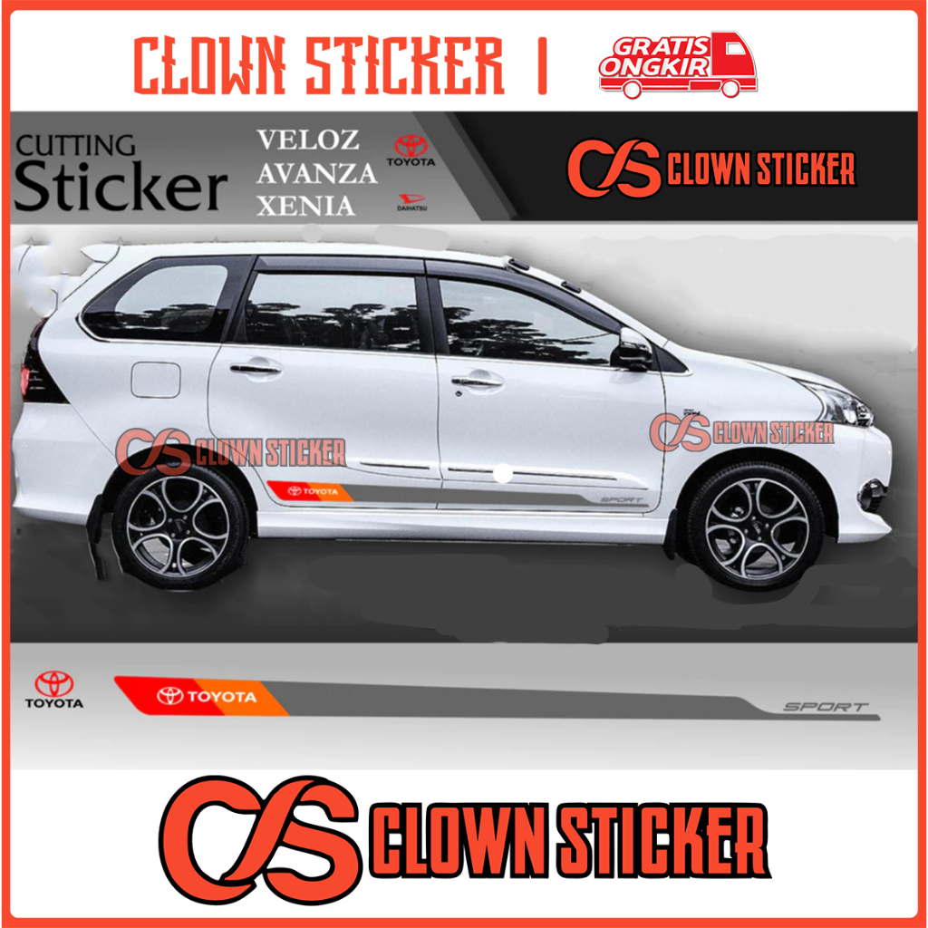 CLOWN Toyota Veloz Avanza Xenia ตัดสติ๊กเกอร์