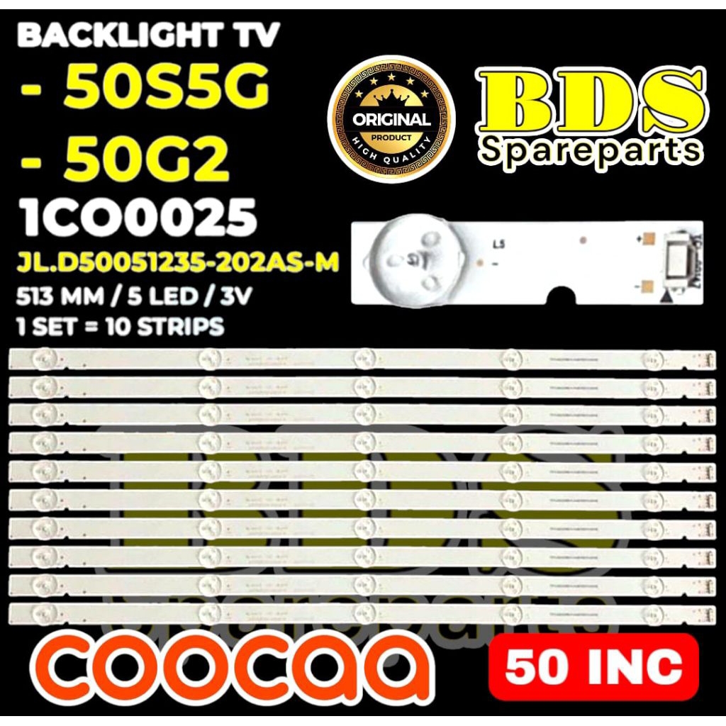 COOCAA TV BACKLIGHT 50 INC 50S5G 50G2 COCA TV BACKLIGHT LIGHT 50S5G 50G2
