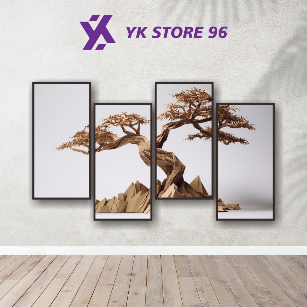 YK STORE Aesthetic Wall Decoration / กรอบรูปความงาม - ศิลปะ - ความงาม Minimalist VIntage (4 psc)