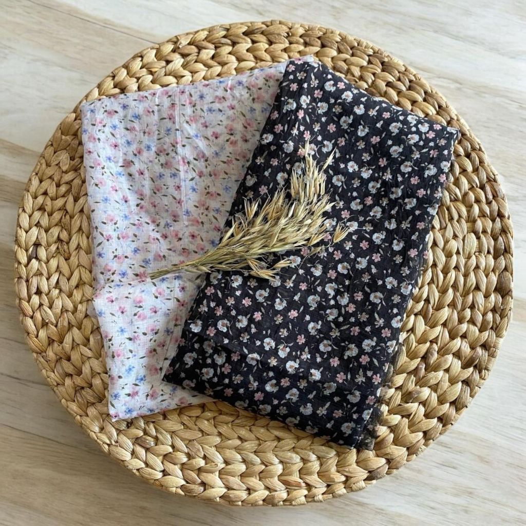 KATUN Premium silky cotton - flower motif (GEWA) - เนียนนุ่ม - ต้องซับใน - ราคาต่อ 0.5 เมตร