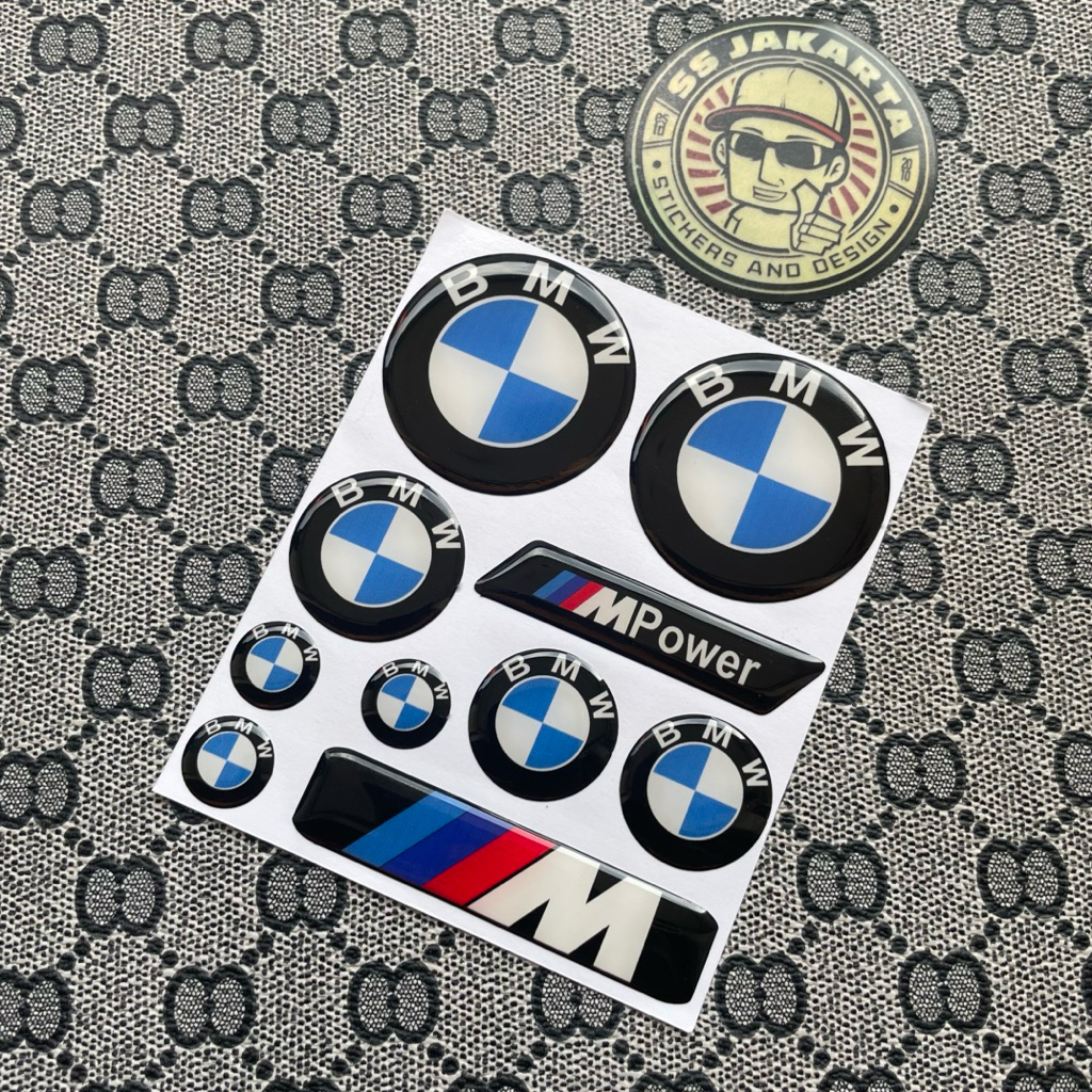 สติ๊กเกอร์สัญลักษณ์รถยนต์รถจักรยานยนต์ BMW Mpower นูน