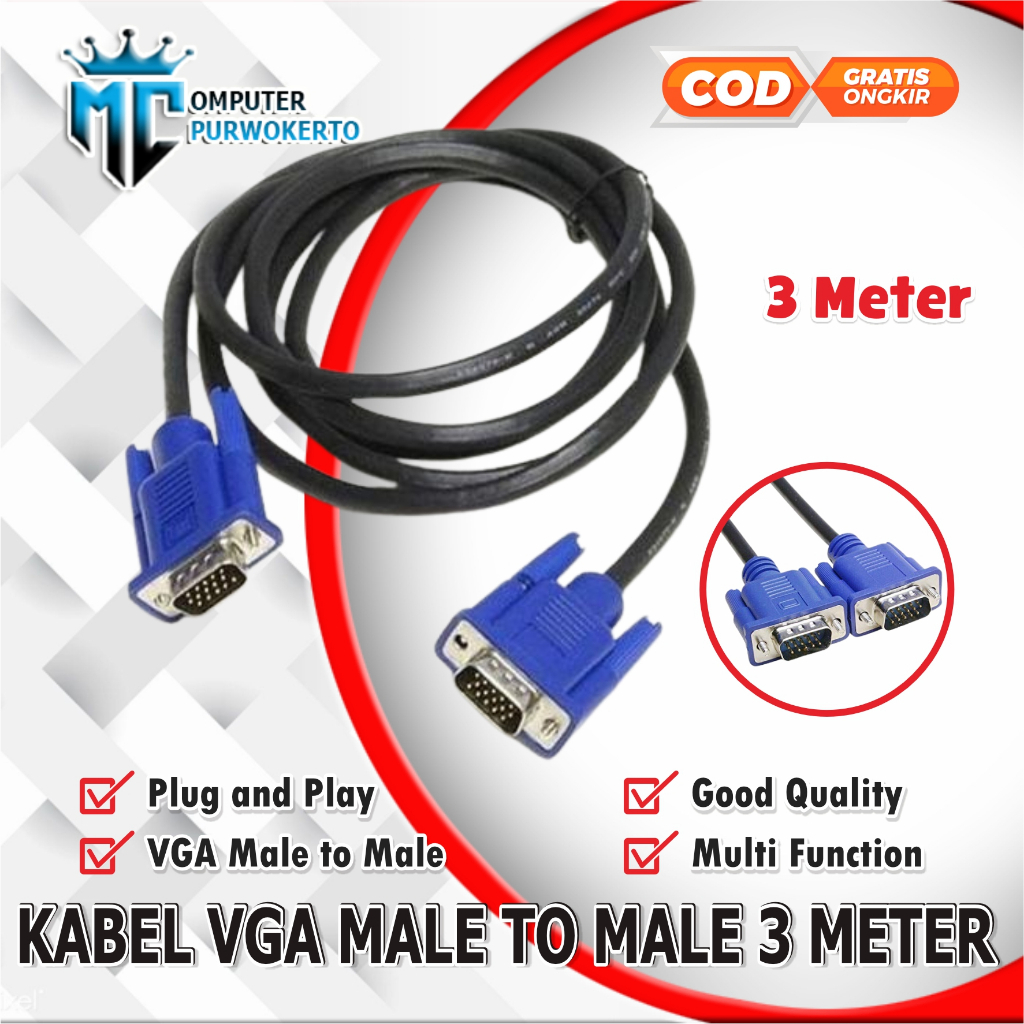 สาย VGA 3 เมตร สาย VGA 3M สาย VGA ชายกับชาย