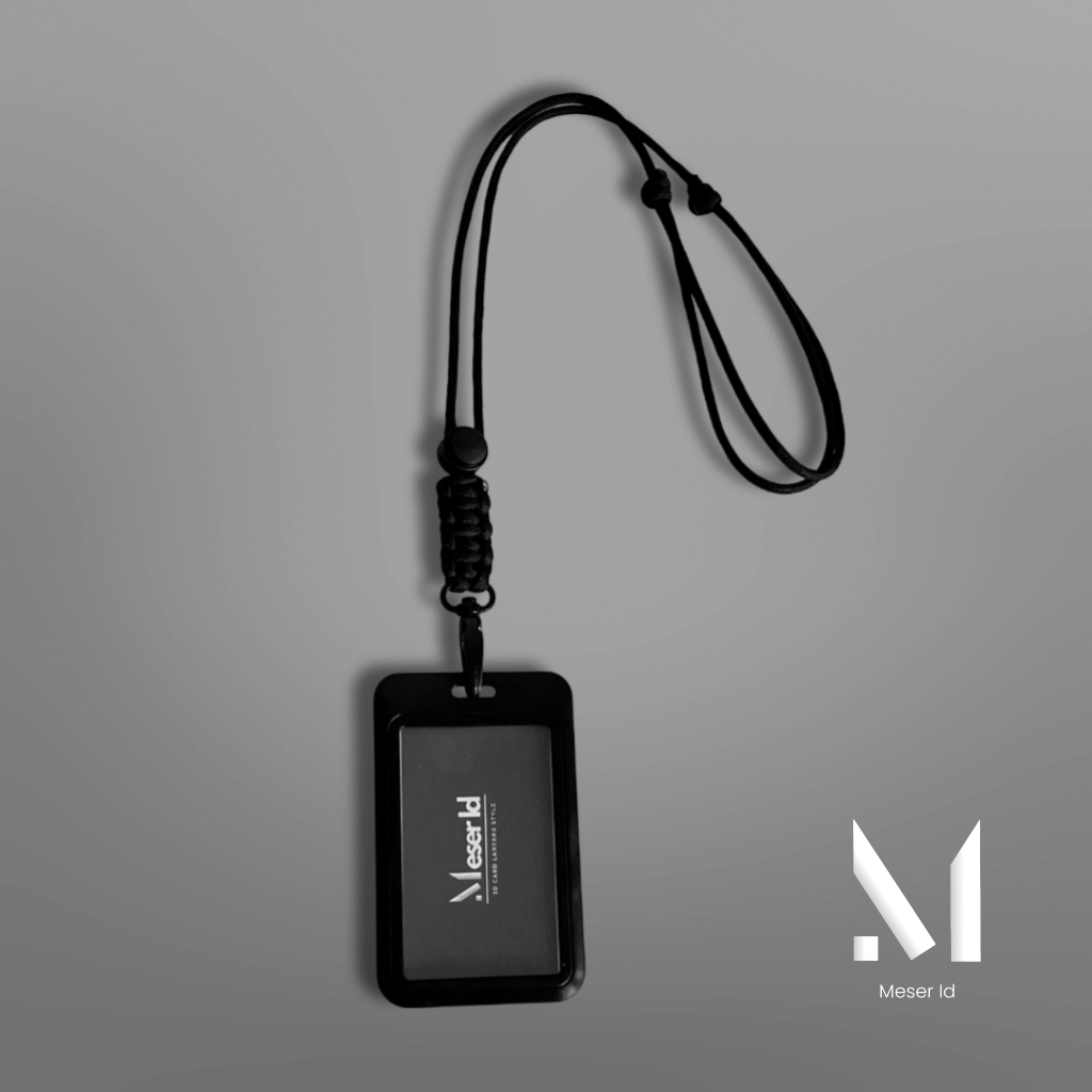 Lanyard ID Card Paracord Holder Name Tag Push Frame ID Card Slide Hard Casing Plastic