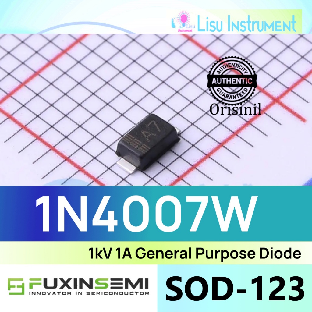 1N4007W 1kV 1A ไดโอดวัตถุประสงค์ทั่วไป A7 SOD-123 FuxenSemi