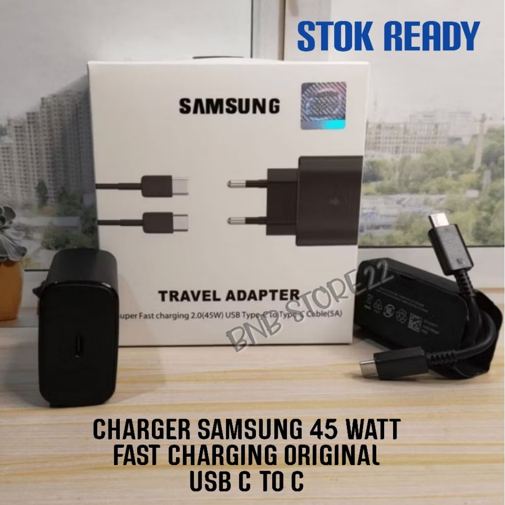 CHARGER 45W SAMSUNG GALAXY Z FOLD 7 5G ORIGINAL FAST CHARGING USB C TO C ADAPTER CHARGER 45 WATT FUL