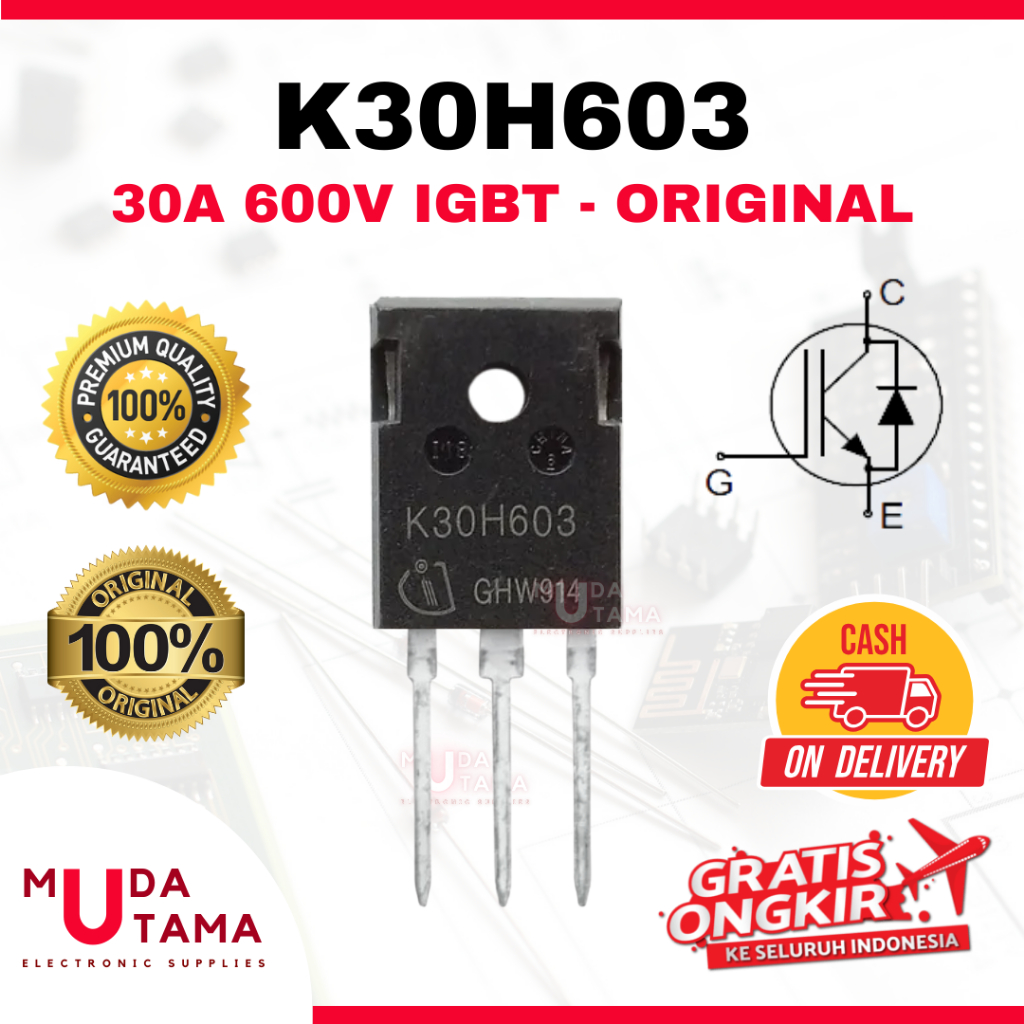ต้นฉบับ Mosfet K30H603 ทรานซิสเตอร์ 30A 600V IGBT | TR 30H603 | Mosfet 30H603 | TR 30A 600V IGBT | M