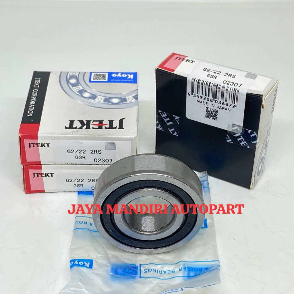 BEARING 62 / 22 2RS KOYO RUBBER CAP 62/22RS KOYO DIMENSIONS 20x50x14