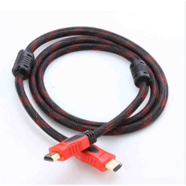 MERAH HDMi to HDMI Cable 1.5 เมตรไนลอนความเร็วสูง HDTV Cable 1.5M สีแดง / HDMI Net Cable 1.5M ความเร