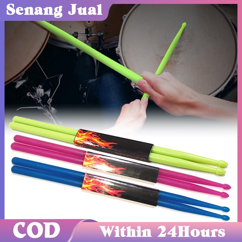 5a Glow In The Dark Drum Sticks Drumband Sticks สําหรับประสิทธิภาพบาร์แบนด์