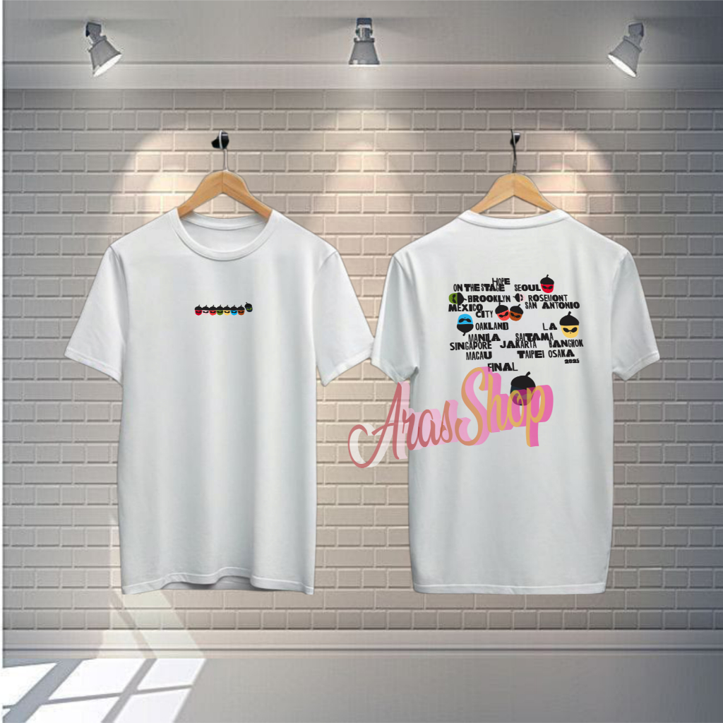 เช่น91 !! HOPE บนเวที FINAL CONCERT MERCH 2025 ACORN BTS JHOPE SEOKJIN BTS เสื้อยืด MADE IN 30S COMB