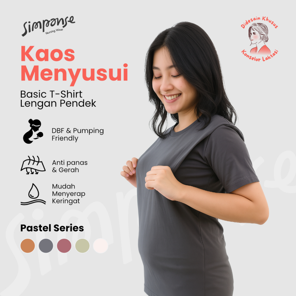 KATUN Chimpanze Basic Nursing Clothes เสื้อยืดแขนสั้น Cotton Cool Pastel Series Size M-XXL