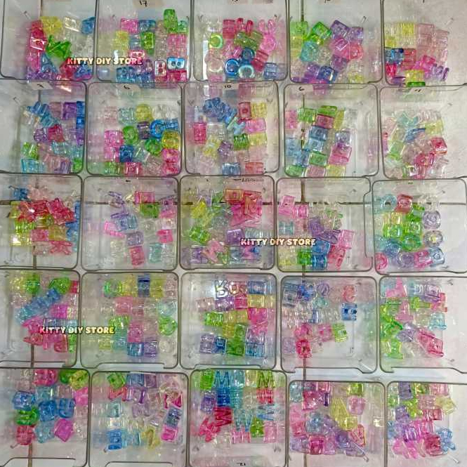 หรูหรา BEAD BEADS LETTER ALPHABET UV TRANSPARENT และ UV