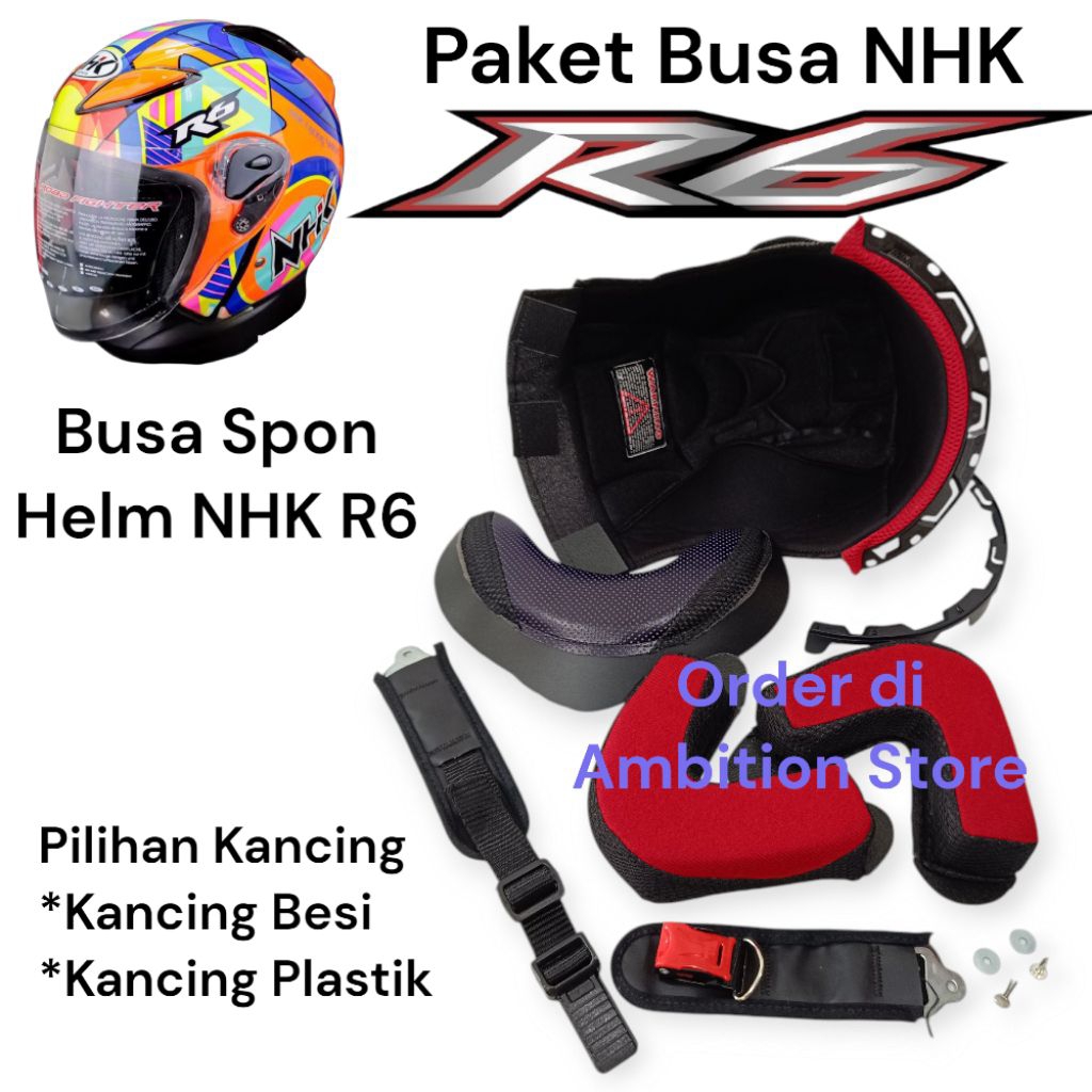 NHK R6 ฟองน้ําโฟมเหล็กปุ่มพลาสติก Fullset NHK R6 โฟม