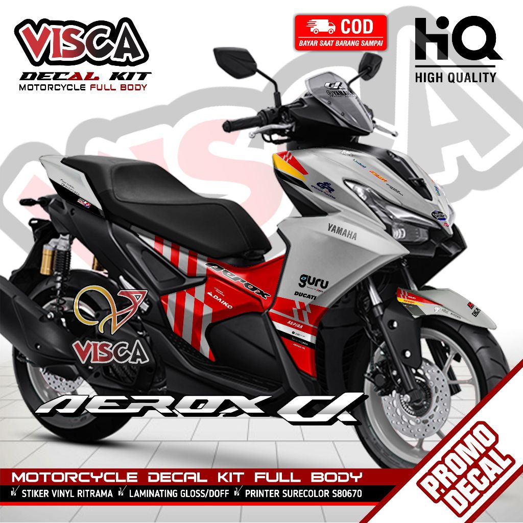 Aerox Alpha Full Body Decal Aerox CX 2025 สติกเกอร์ Cool Aerox Alpha Cx 2025 Striping Aerox 2025 รูป