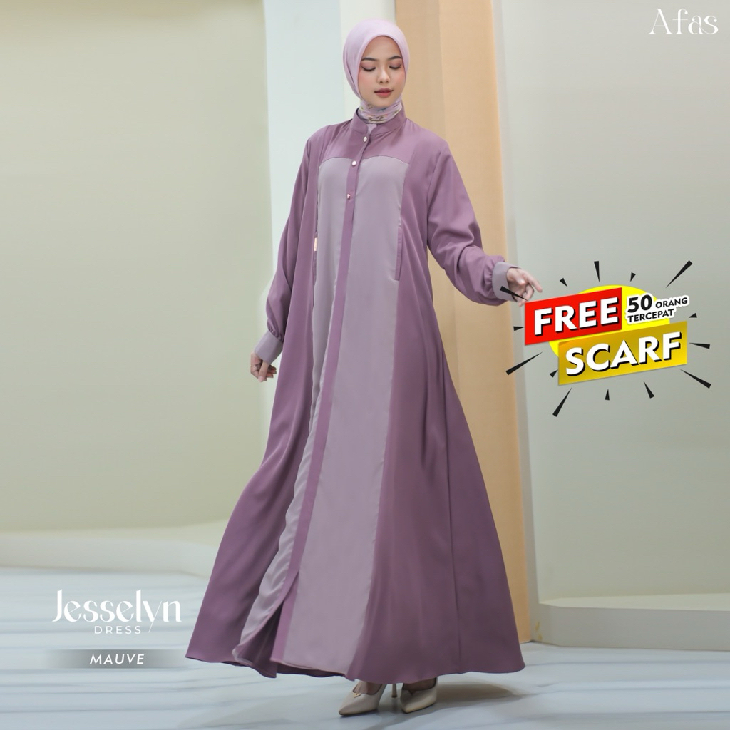 Jesselyn Dress Mauve Size M และ L