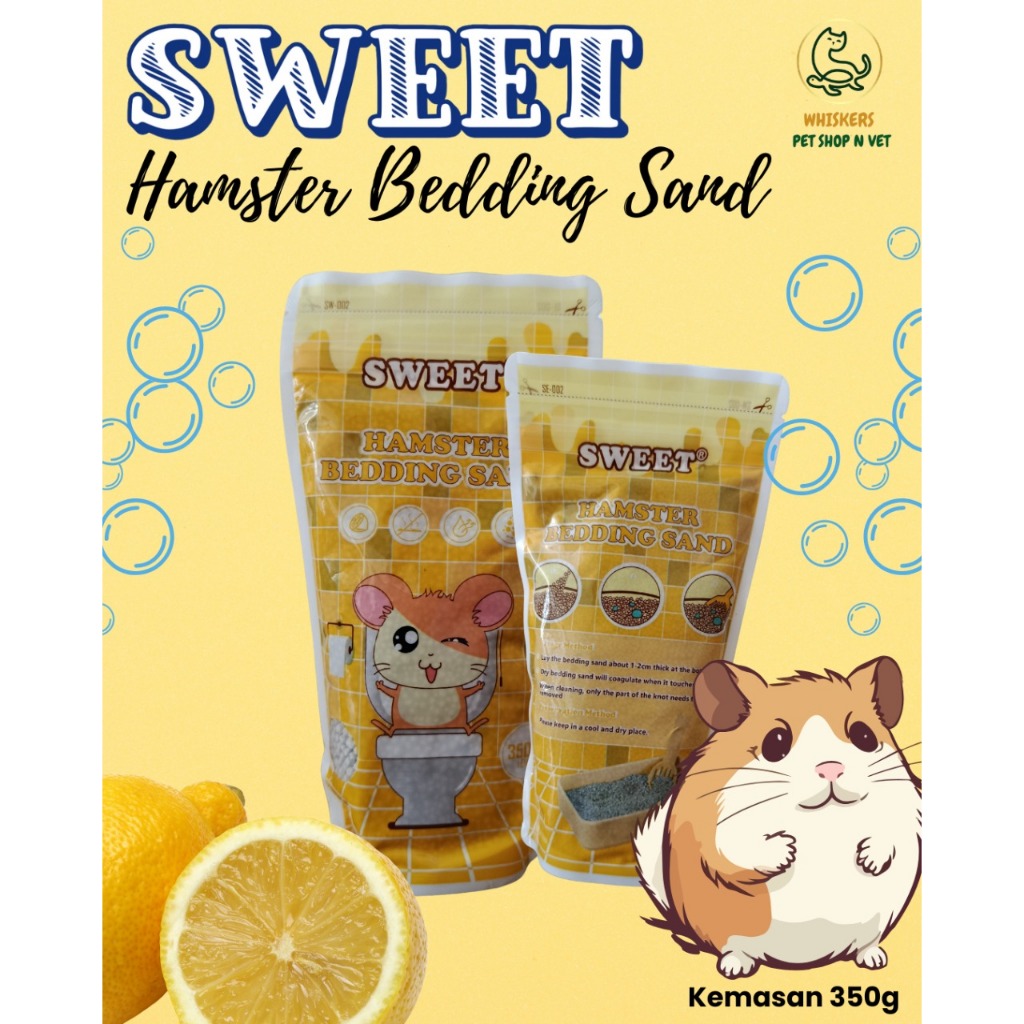Sweet Hamster Beding Sand (hamster Bed Sand) ตาข่ายหอมมะนาว 350 กรัม