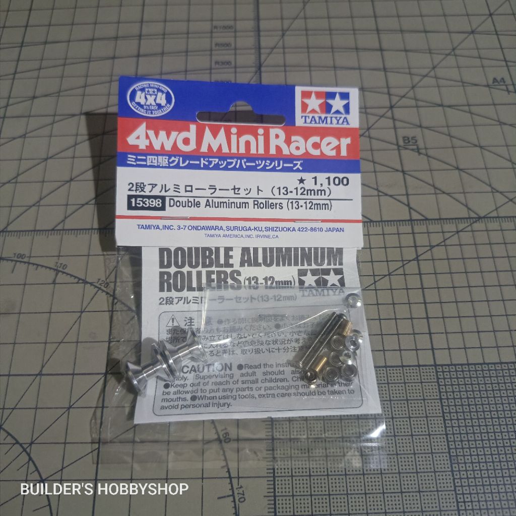 TAMIYA 15398 DOUBLE ALUMUNIUM ROLLER (12-13) ORIGINAL DRAGON RINGLESS ROLLER
