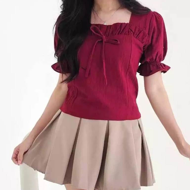 RIBBON KIYORA TOP / AERI TOP SHORT SLEEVE RIBBON