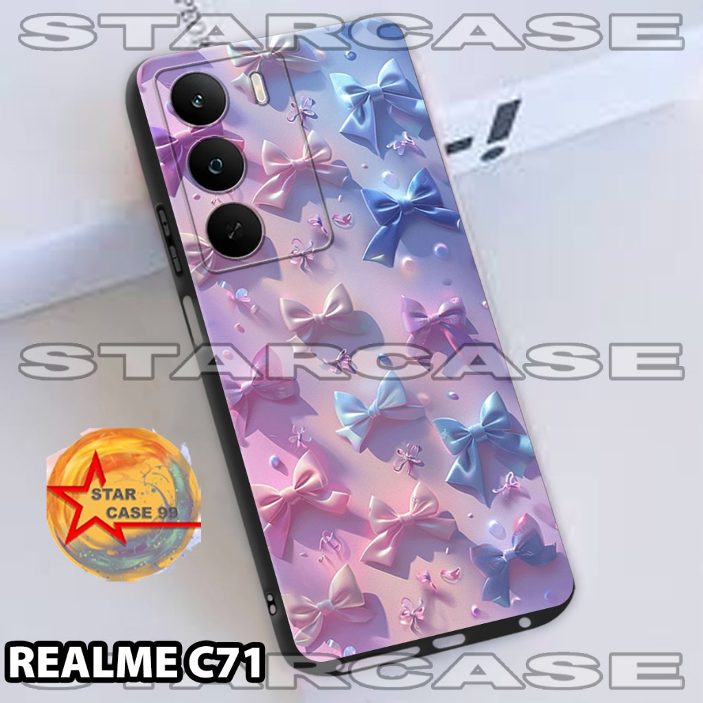Realme c71/S25 ยาง Softcase/raibbon Motif/เคสrealme c71/เคสrealme c71
