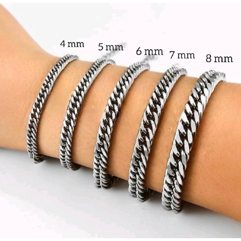 ผู้ชาย TITANIUM CHAIN BRACELET PUNK BEST ANTI-CARRO BRACELET