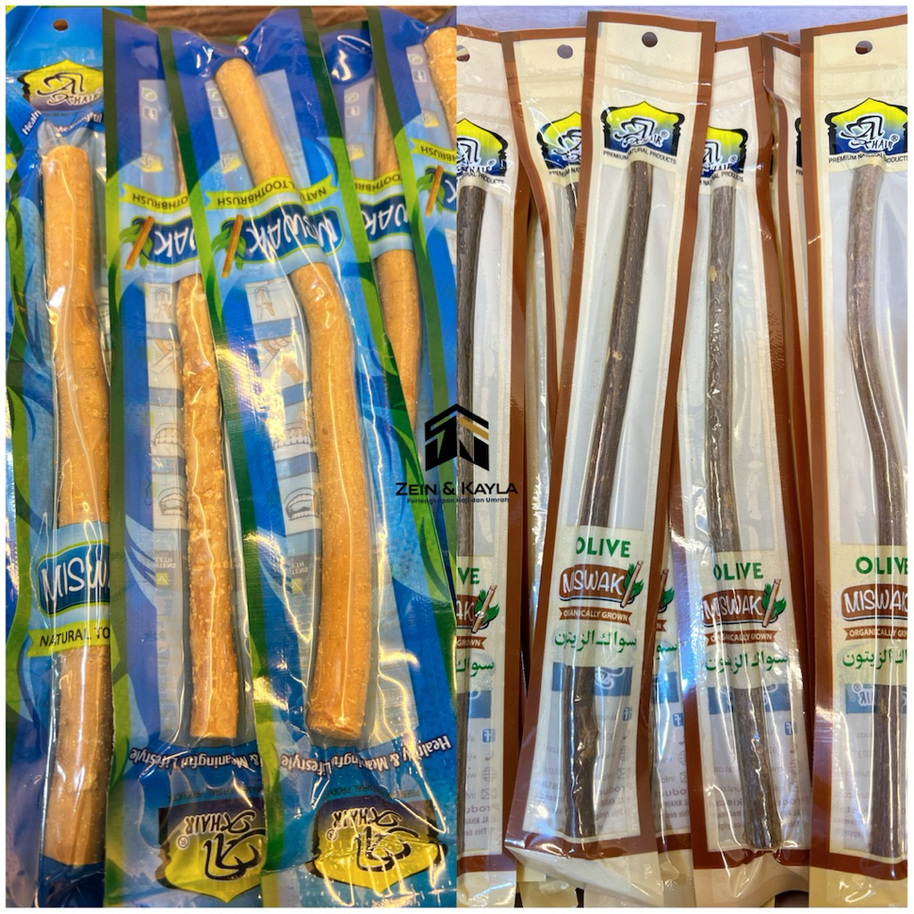 Miswak Olive Organic Al-Khair & Miswak ผลิตภัณฑ์ธรรมชาติของปากีสถาน ~ Miswak Al-Khair Natural & Blac