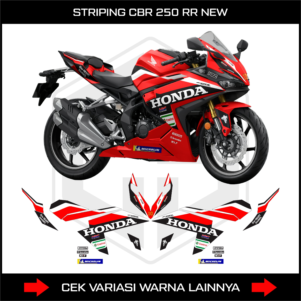 สติ๊กเกอร์ STRIPING CBR 250 RR ใหม่ 2023 / DECAL VARIATION HONDA CBR 250RR ใหม่