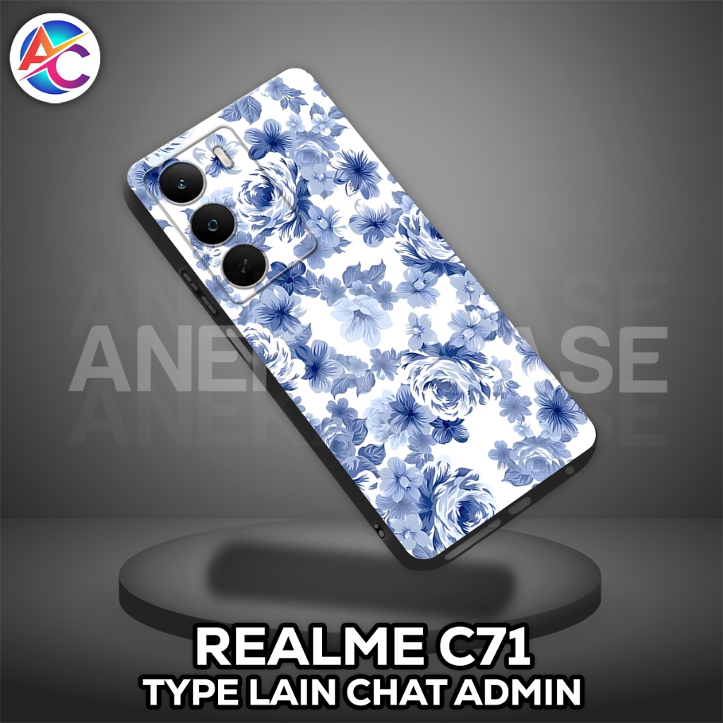 AC47-Case REALME C71-Flower Motif-Softcase REALME C71-เคส REALME C71