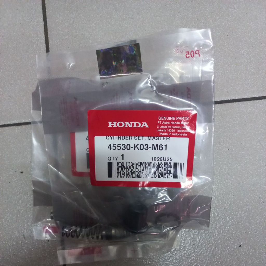 45530K03M61 – CYLINDER SET MASTER, BRAKE MASTER SEAL, FRONT MASTER BEAT FI, SCOOPY FI, VARIO FI, SPA