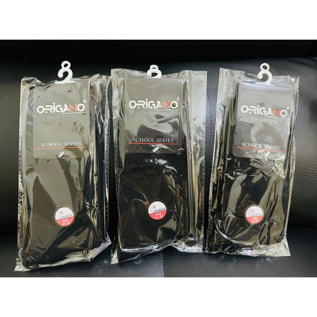 ถุงเท้านักเรียนแบรนด์ ORIGANO PREMIUM สําหรับนักเรียนชั้นประถมศึกษา กลาง และปลาย - ถุงเท้านักเรียนสี