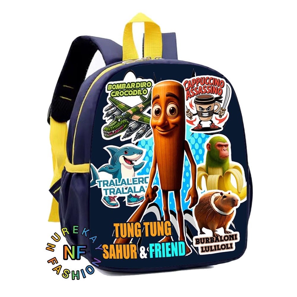Tung Tung Tung sahur กระเป๋าสําหรับเด็กผู้ชาย, กระเป๋าเป้สะพายหลังนักเรียนอนุบาล, ตัวละคร ANOMALI, Ballerina คาปูชิโน่ Tralala Assasino, ล่าสุด