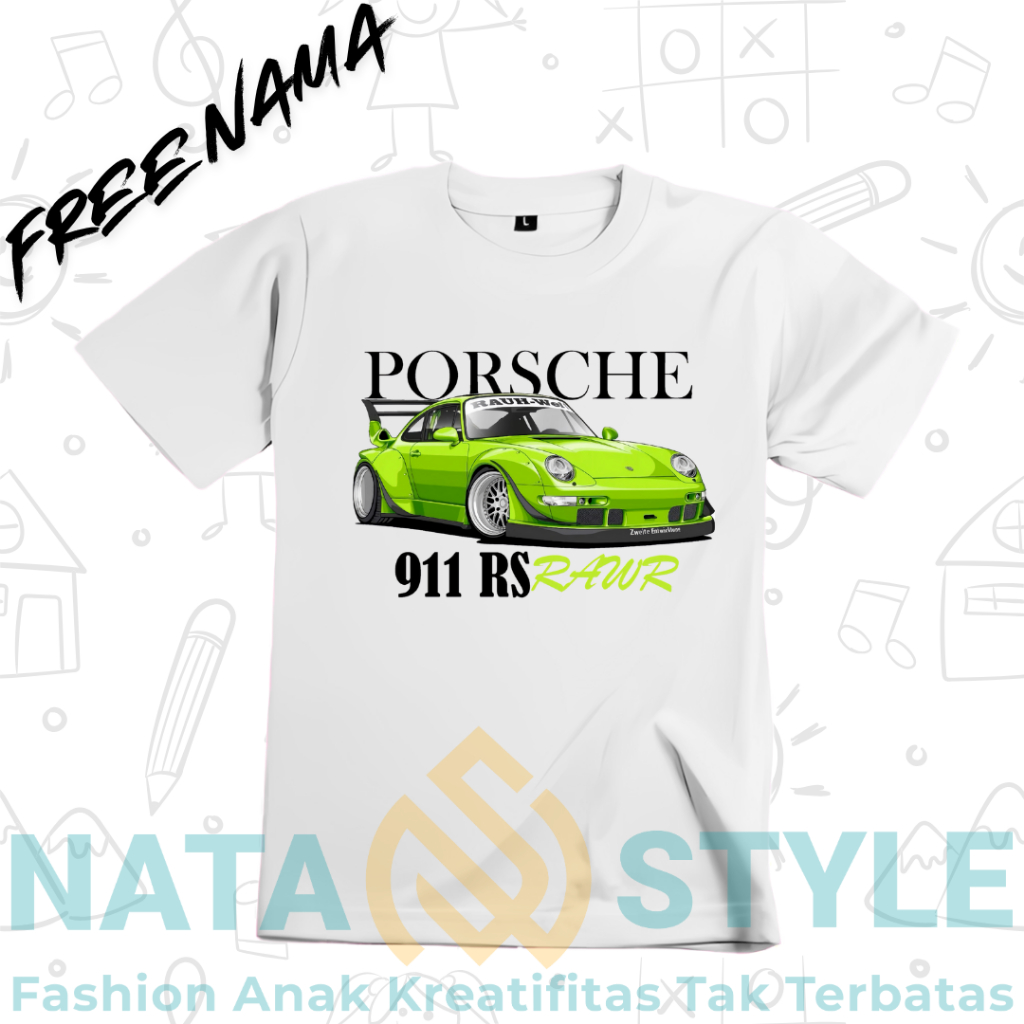 Porsche 911 Racing Car เสื้อผ้าเด็ก I ล่าสุด Unisex Porsche 911 Racing Car เสื้อยืดเด็ก [ฟรี NAME]