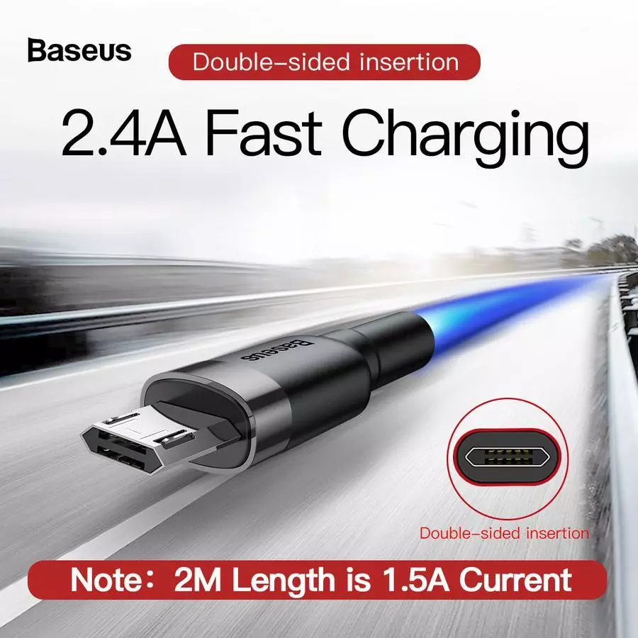 สายชาร์จ Baseus Cafule Micro USB 2.4A 1 เมตร thumbnail 9