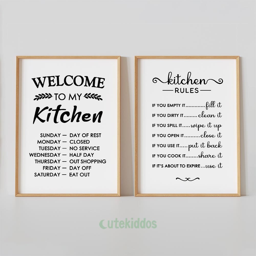 Minimalist Kitchen Wall Decorative Kitchen Rules Aesthetic Kitchen Decorations Modern Kitchen Displa