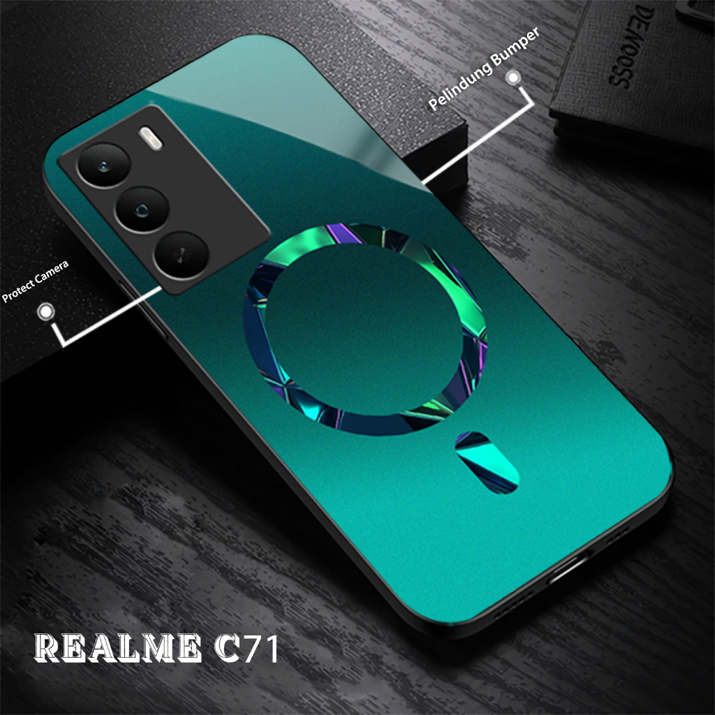 ล่าสุดRealme C71 Glass Softcase 2025 โทรศัพท์มือถือปลอก-ตัวป้องกันโทรศัพท์มือถือRealme C71 2025 ล่าส