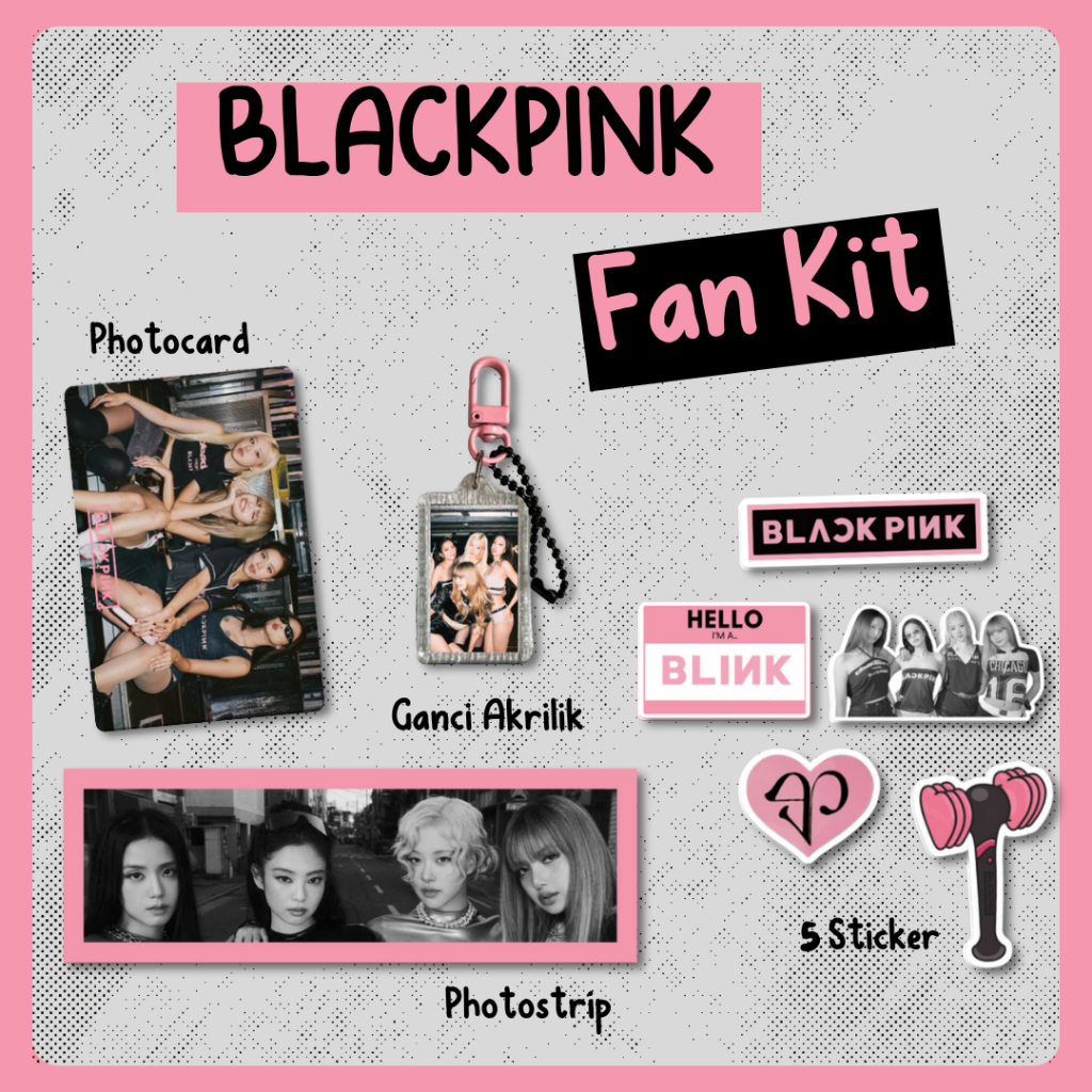 ชุดพัดลม Blackpink | Blink / พวงกุญแจอะคริลิค / สติ๊กเกอร์ไวนิล / Photocard / Photocard