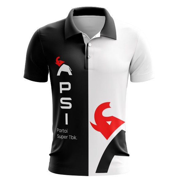 เสื้อยืด PSI ล่าสุด 2025 Super Party Polo Tbk โลโก้ใหม่ - เสื้อยืดคอปกโปโล PSI