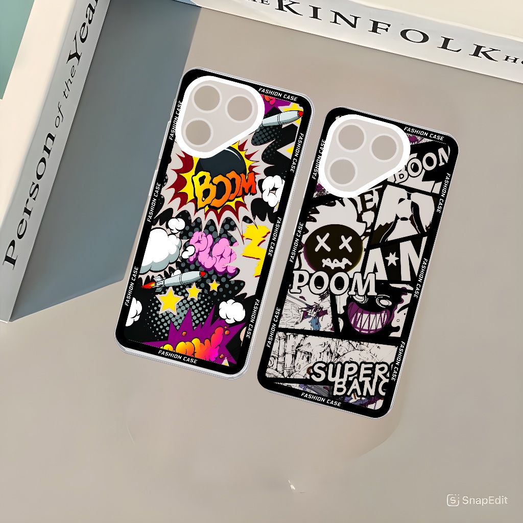 โปร่งใสใส SOftcase สําหรับ POVA 7 / 6 / 6 PRO / 5 / 5 PRO ล่าสุด 2025 กล้องซิลิคอน DY 2915