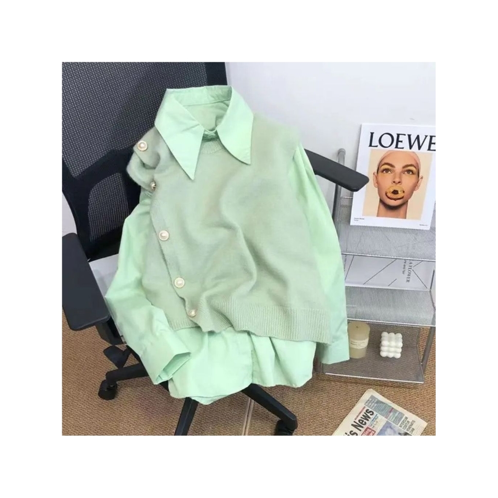 KEMEJA HBOB JOY 2in1 เสื้อพรีเมี่ยมนําเข้าเสื้อ VEST