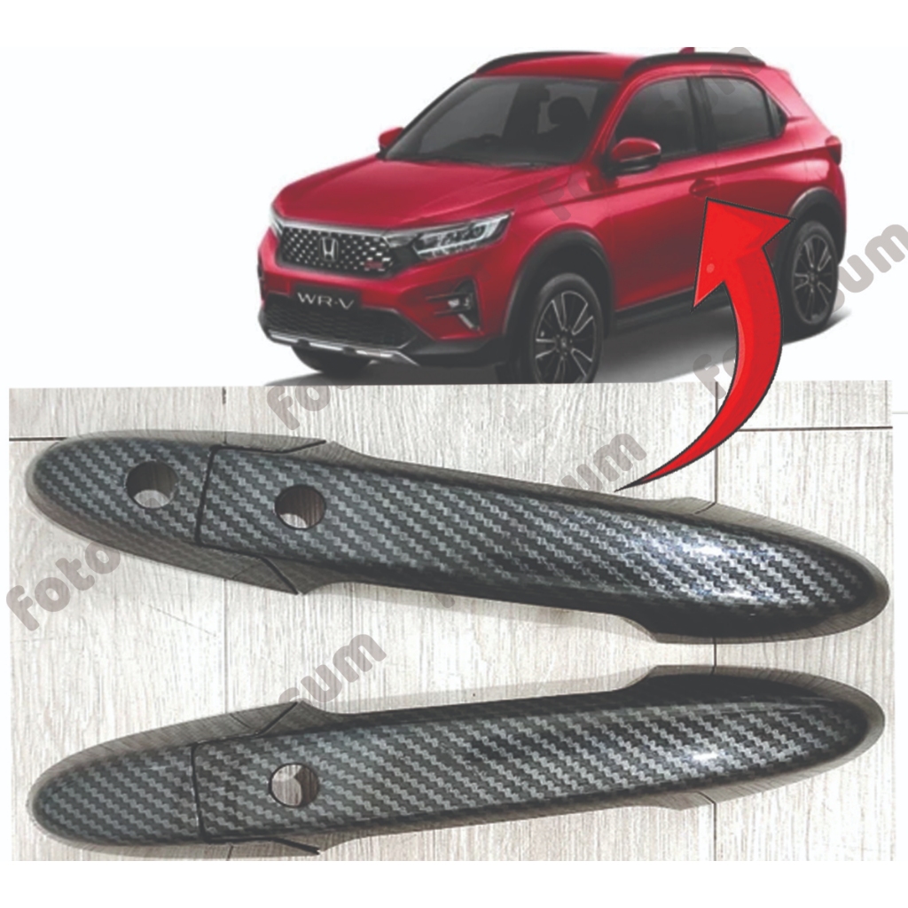 Honda WRV ครอบแฮนด์คาร์บอนและดํา