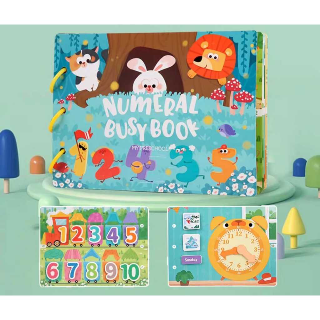 [Edu] Busy Book Series หนังสือเพื่อการศึกษาสําหรับเด็ก Busy Book Numeric Animal Vehicle