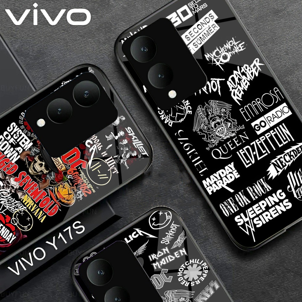 เคส HP VIVO Y17S - เคส VIVO Y17S ล่าสุด (BANDM02) เคสโทรศัพท์ซิลิโคน VIVO Y17S - Glass Softcase - เค