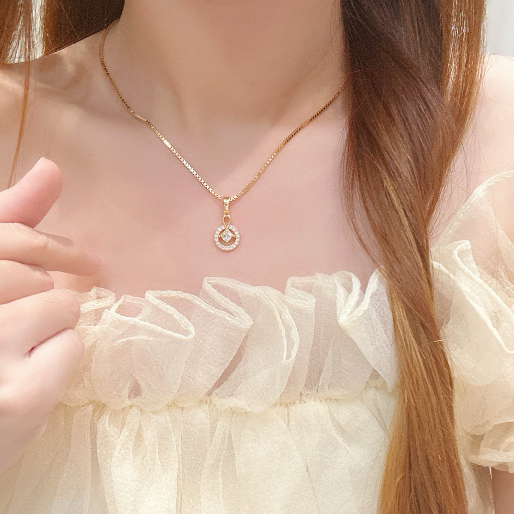 สร้อยคอไทเทเนียมผู้หญิงเรียบง่าย K47BD.