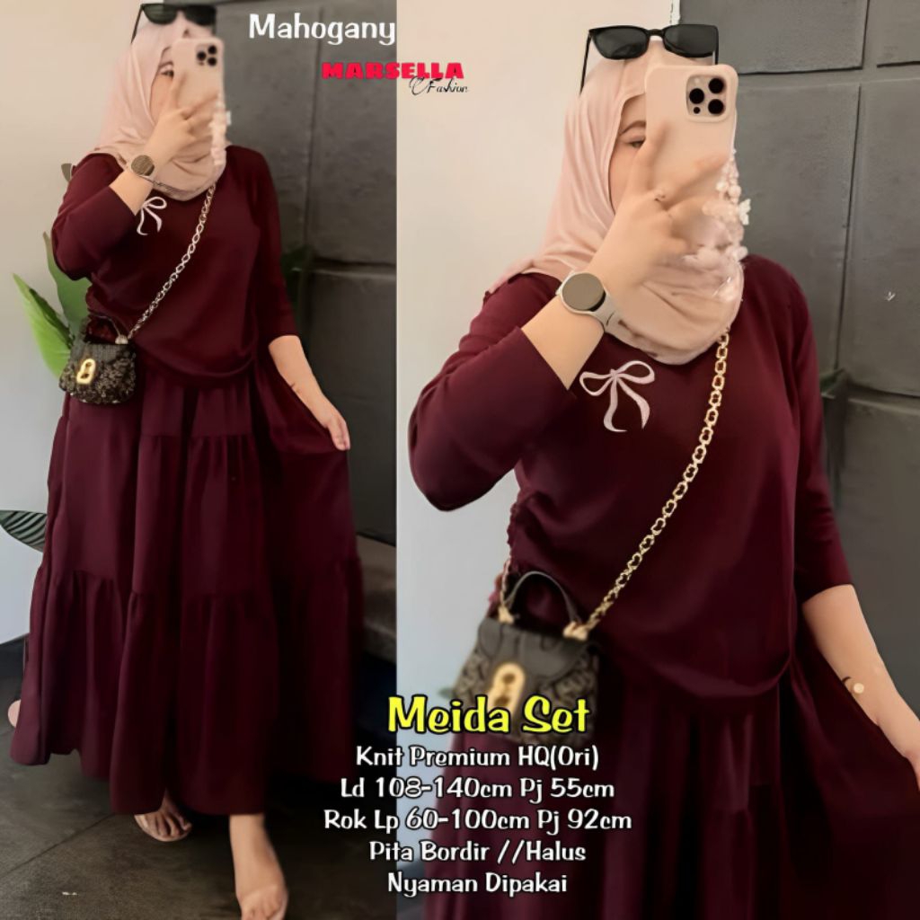 Meida set Marsella set กระโปรงผู้หญิงถักพรีเมี่ยม HQ สุดเท่มีสไตล์