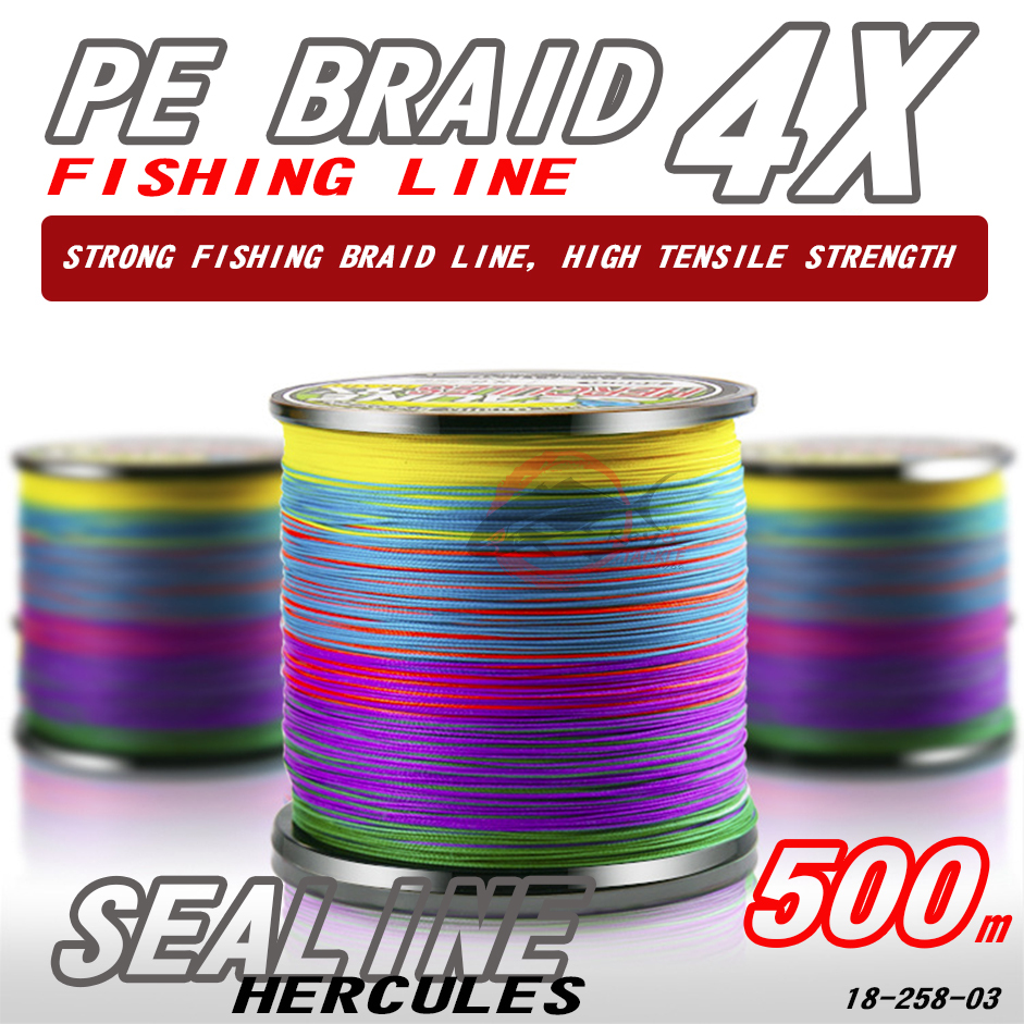 PE 500 เมตร SEALINE HERCULES X4 MULTICOLOR