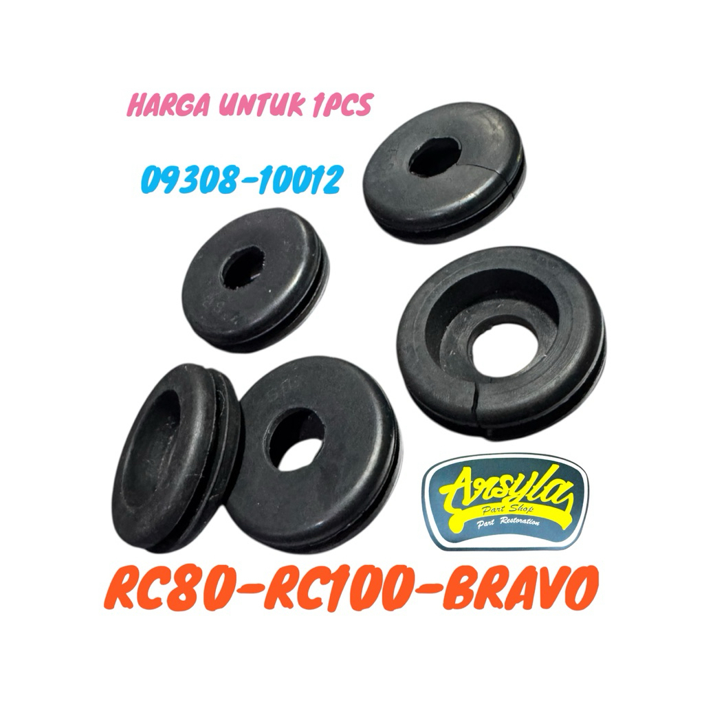 ยาง Grommet Body Cable Retainer suzuki rc80 rc100 bravo 09308-10012 Detail