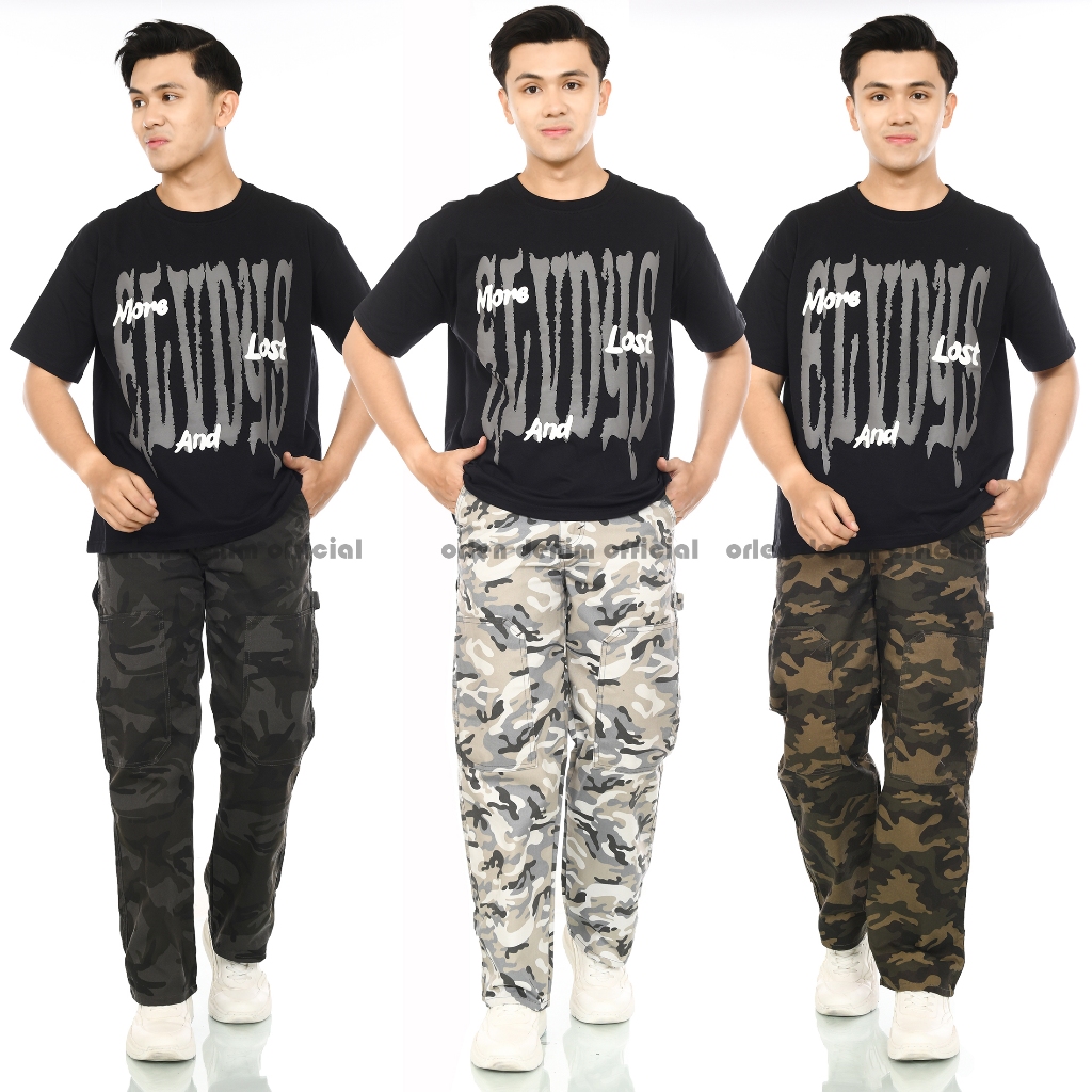 ช่างไม้ Camo Baggy Baggy Gombrong Skena กางเกงลายพรางยาวผู้ชาย/กางเกงช่างไม้ผู้ชาย
