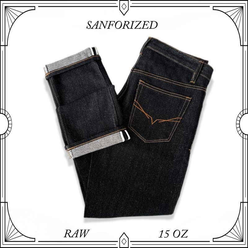 15 OZ SELVEDGE ACCENT DENIM PANTS//15 OZ เอาต์พุตกางเกงยีนส์/SELVEDGE/V SELVEDGE DENIM กางเกงยีนส์/ก